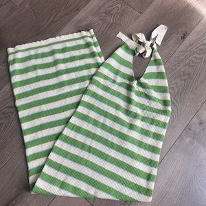 Striped crotchet summer dress